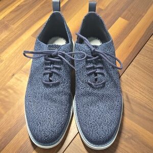 Men's Knit Oxford Shoes - Blue